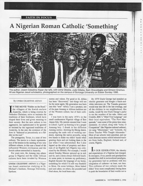 A Nigerian Roman Catholic'something' - Uwem Akpan