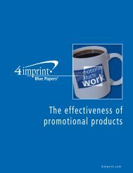 The effectiveness of promotional products - 4imprint Promotional ...
