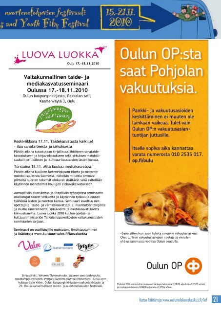 Oulun kansainvälinen lasten- ja nuortenelokuvien festivaali Oulu ...