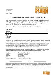 Antragsformular Happy-Plohn-Ticket 2013 - Freizeitpark Plohn