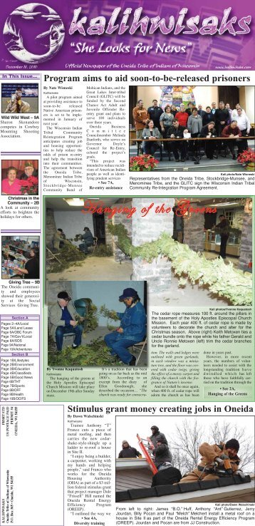 Hanging of the Greens - The Oneida Nation of Wisconsin