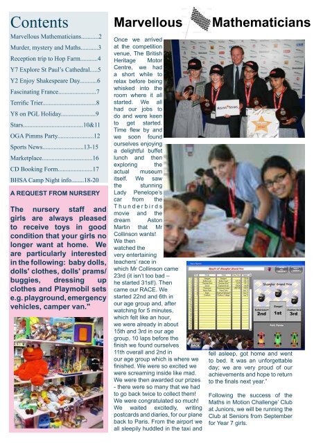 HIGHlife, Volume 12, Issue 35, 6th July 2012 - Blackheath High School