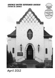 April - Knowle United Reformed Church Home Page