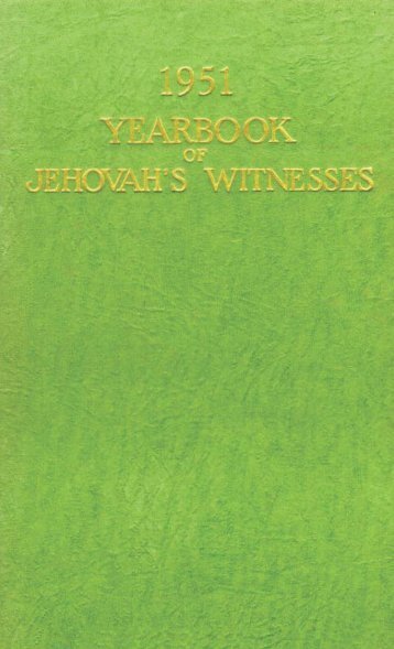 Year Book of Jehovah's Witnesses - Watchtower Archive