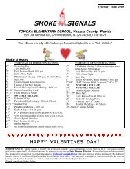 smoke signals happy valentines day! - Tomoka Elementary PTA