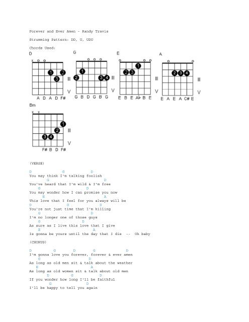 Randy Travis I Will Love You Forever Lyrics