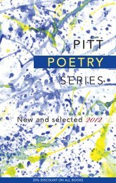 Pitt Poetry Series - University of Pittsburgh Press