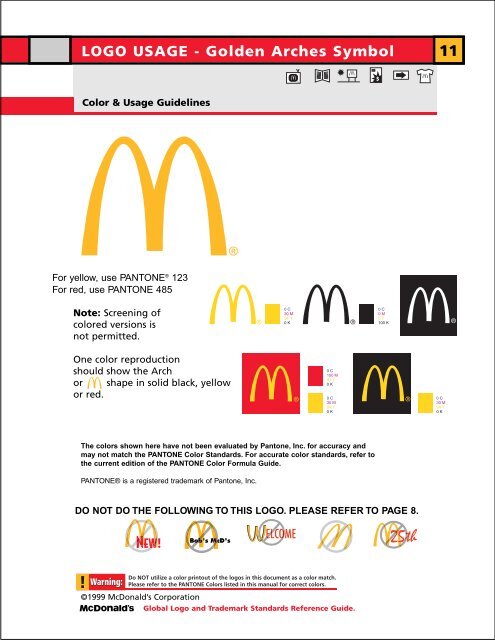 McDonald's - Logo Spec Guide