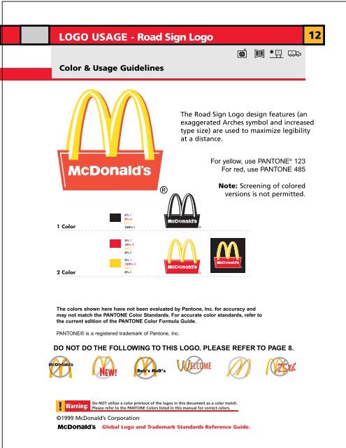 McDonald's - Logo Spec Guide