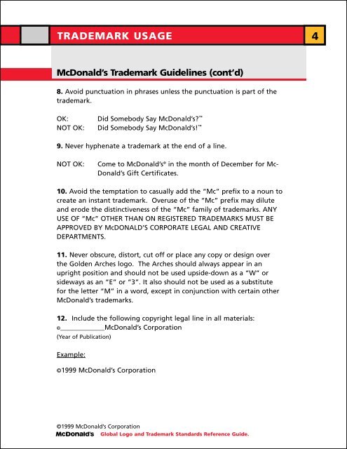 McDonald's - Logo Spec Guide