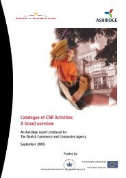 Catalogue of CSR Activities: A broad overview - Ashridge