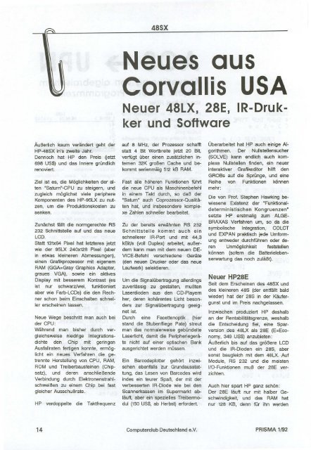 Computerclub Deutschland e.V. • Postfach 11 0411 • D-6000 ...