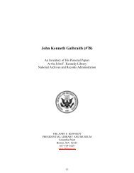 Finding Aids Template - John F. Kennedy Library and Museum