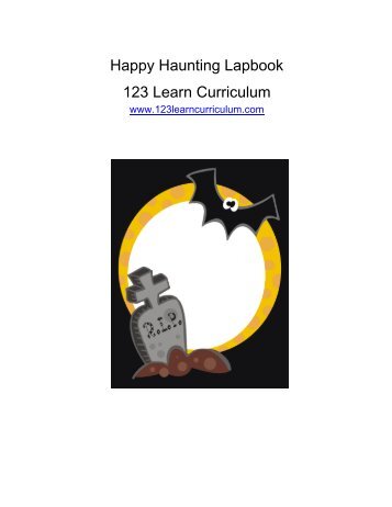 Happy Haunting Lapbook 123 Learn Curriculum