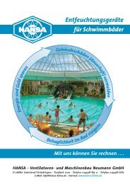 Hansa Entfeuchtungsgeräte für Schwimmbäder - CTA