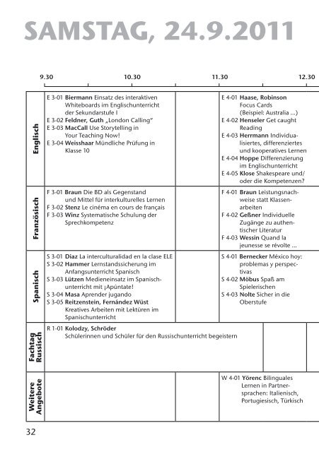 Programm der Hamburger Fremdsprachentage - Landesinstitut für ...