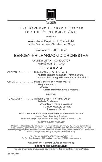 BERGEN PHILHARMONIC ORCHESTRA