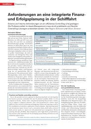 Anforderungen an eine integrierte Finanz - Corporate Planning