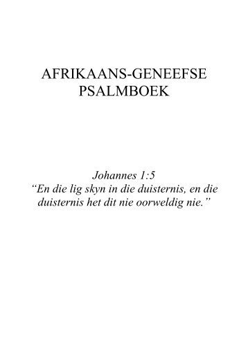 AFRIKAANS-GENEEFSE PSALMBOEK - The Genevan Psalter