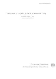 German Corporate Governance - Code (PDF 50 KB)