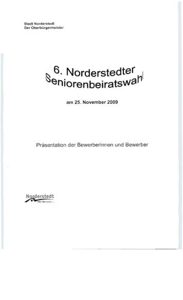 Kandidaten Liste - Seniorenbeirat Norderstedt