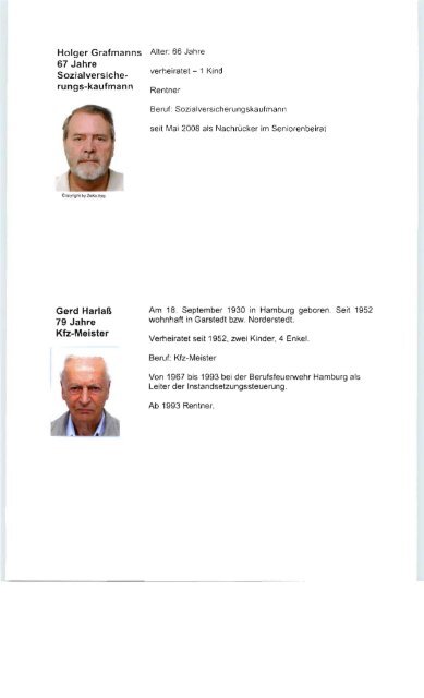Kandidaten Liste - Seniorenbeirat Norderstedt