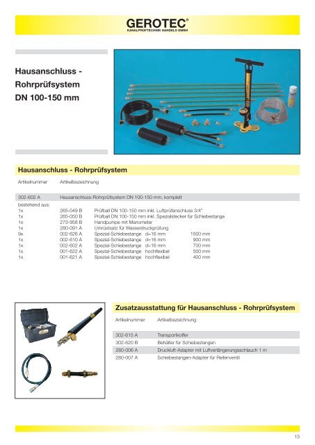 kanalprüftechnik handels gmbh - GEROTEC Kanalprüftechnik