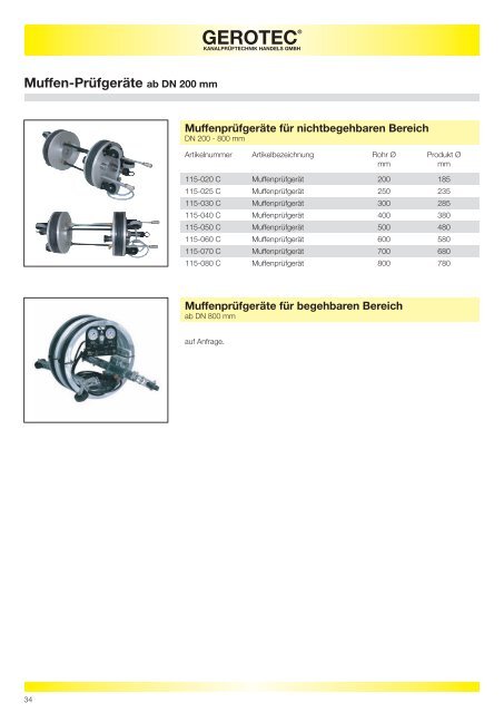 kanalprüftechnik handels gmbh - GEROTEC Kanalprüftechnik