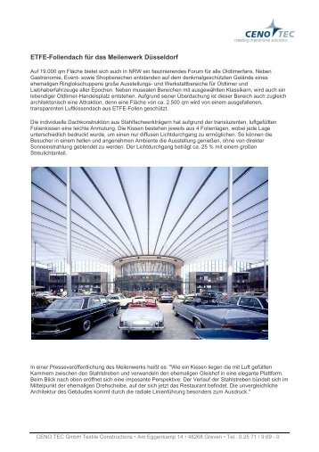 ETFE-Foliendach für das Meilenwerk Düsseldorf - Sattler AG