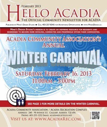 Hello Acadia - Calgary Communities and Community Associations