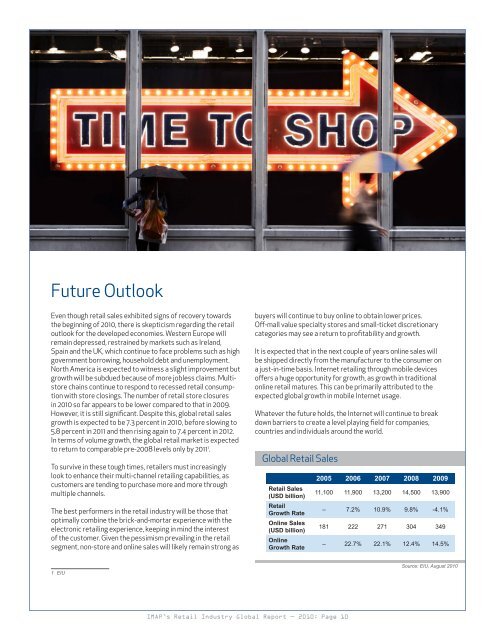 Retail Industry Global Report — 2010 - Ascendant Capital Advisors