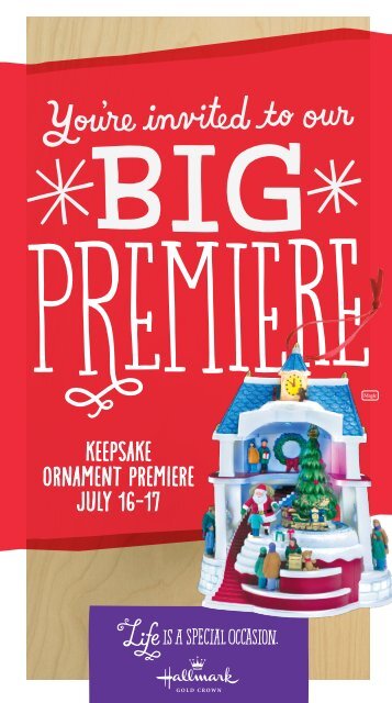 Keepsake Ornament Premiere July 16 17 Hallmark