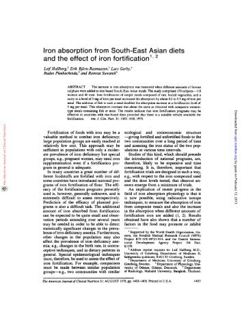 Iron absorption from SouthEast Asian diets and the effect of iron ...