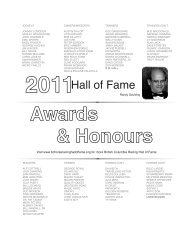 Hall of Fame - Canadian Thoroughbred Horse Society (BC Division)