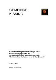 Satzung Bebauungsplan Nr. 45 - Gemeinde Kissing