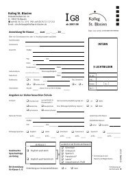 Anmeldeformluar Interne - Kolleg St. Blasien