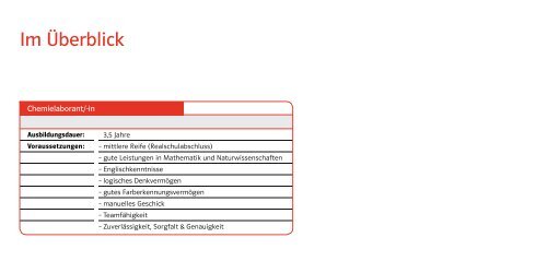 Flyer Chemielaborant - E.ON Kernkraft GmbH