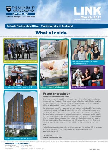 Link | March 2012 - The University of Auckland