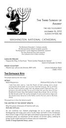 Service leaflet - Washington National Cathedral