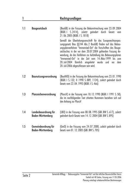 Bebauungsplan "Immenried Ost" - Kißlegg