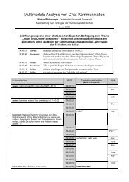 Multimodale Analyse von Chat-Kommunikation - Michael Beisswenger