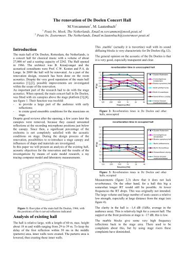 The renovation of De Doelen Concert Hall Introduction - PEUTZ ...