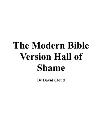 Modern Bible Version Hall of Shame 2 - Holy Bible Institute