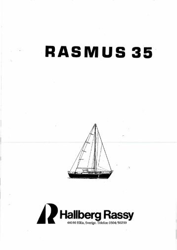 English PDF Manual for HR Rasmus 35 - Hallberg-Rassy