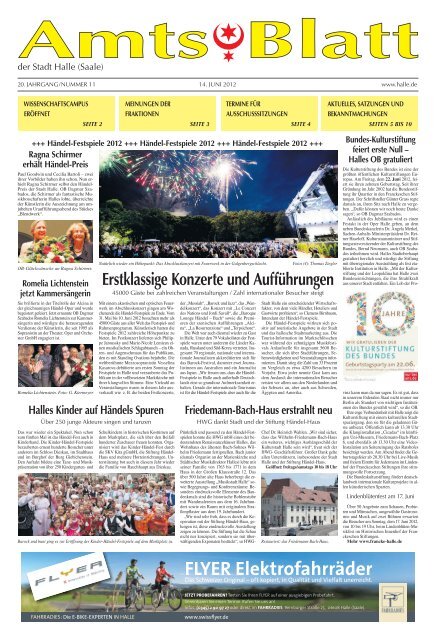 Amtsblatt Nr. 11 vom 14.06.2012 - Saale - Stadt Halle (Saale)