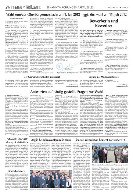 Amtsblatt Nr. 11 vom 14.06.2012 - Saale - Stadt Halle (Saale)