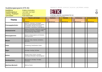 Thema - ETK :: Elektro-Tableau Kalbermatter AG