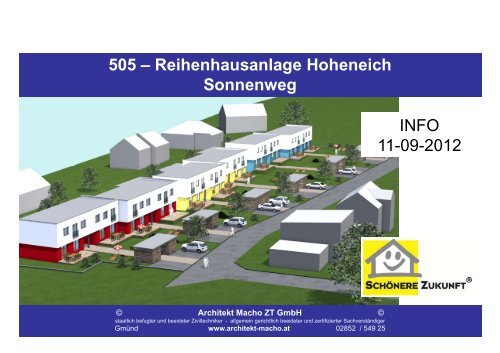 505 – Reihenhausanlage Hoheneich Sonnenweg - Marktgemeinde ...