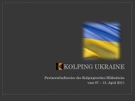 KOLPING UKRAINE - Kolpingwerk Deutschland
