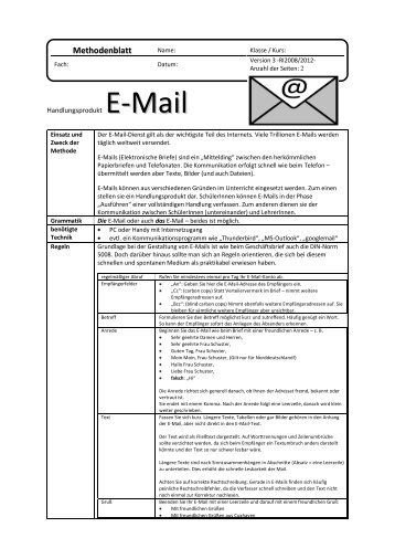 Methodenblatt E-Mail (pdf) - Riepel.NET